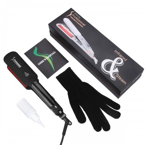 Infrared Steam Hair Straightener Wide Plate, Wolady UK Professional